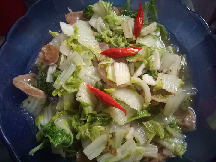 Bagaimana Menyiapkan Tumis sawi putih with bakso, Sempurna