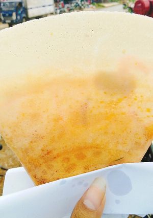 Hình của món Bánh crepe xúc xích.