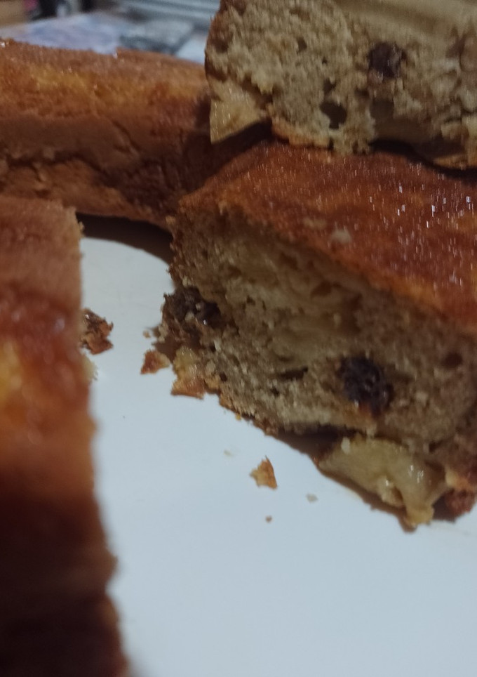 Una foto de Torta de manzanas, avena y pasas