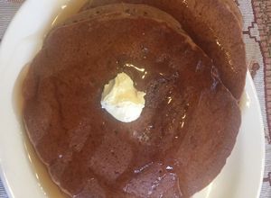 Una foto de Pancake integral con Nutella