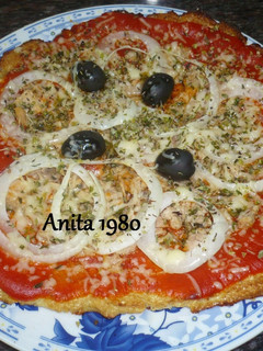 Una foto de Pizza de coliflor