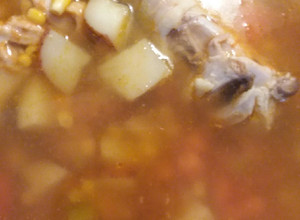 Una foto de Caldo de gallina