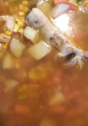Una foto de Caldo de gallina