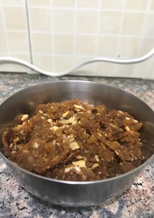 A picture of Wheat flour shira(halwa).