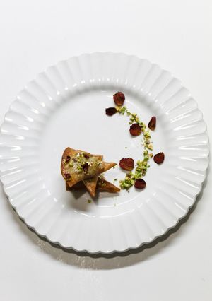 A picture of Air fryer Banana Halwa Wontons.