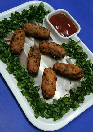A picture of Oats methi roll.