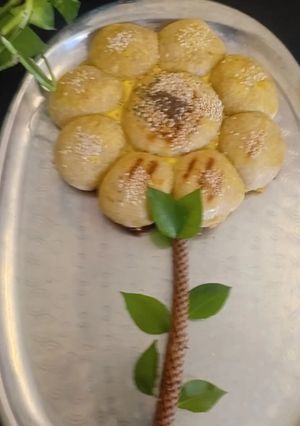 عکسی از دستور نان pull-Apart bread با آرد گندم معمولی در فر دستی