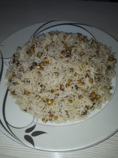 عکسی از دستور ماش پلو دمی