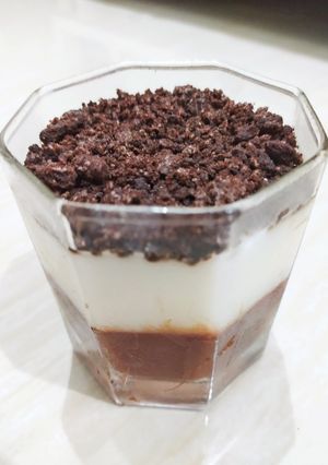 Foto resep Puding layer coklat vanilla