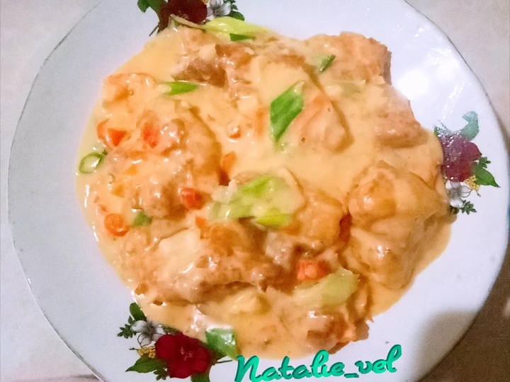 Cara Gampang Menyiapkan Resep Ayam creamy telor asin yang  Bikin Ketagihan Anti Ribet, Bikin Ngiler