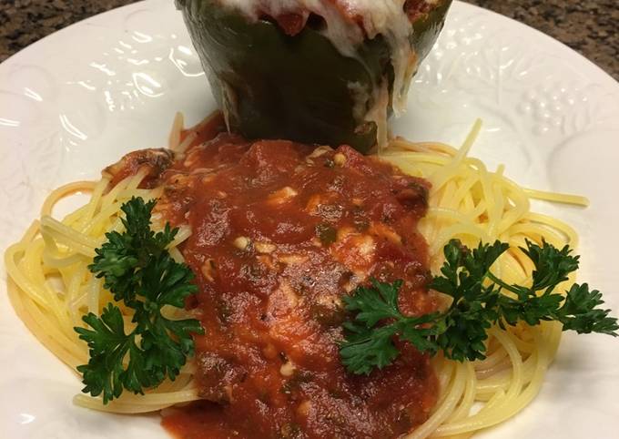 Italian Stuffed Peppers w Pasta