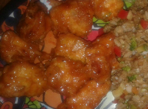 Una foto de Pollo de Miel picante