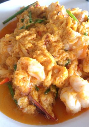 รูปของ กุ้งผัดผงกะหรี่