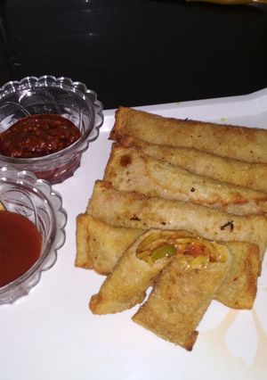 A picture of Veggies Hakka spring roll.