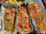 Una foto de filete de corvina al horno