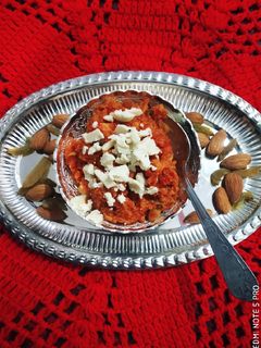 A picture of Gajar ka halwa.