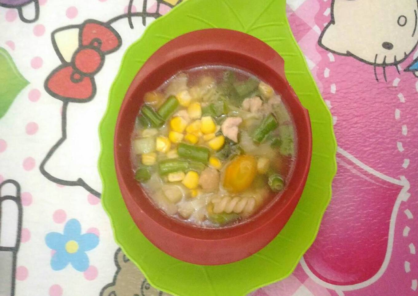 Sup Macaroni Jagung Ayam