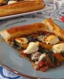 Hojaldre con kale y pimientos
