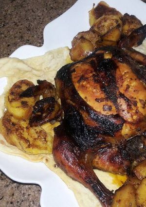 صورة لوصفة دجاج مشوي بالفرن ع طريقتي 😋