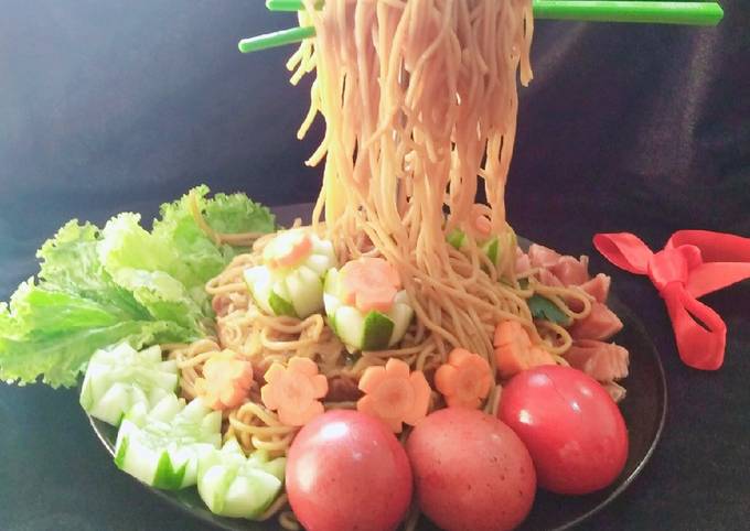 Recipe: Delicious Mie Terbang Panjang Umur/Flying Noodle
