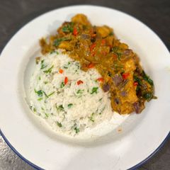A picture of Goan inspired fish curry.