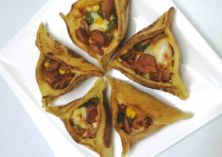 قطائف بالنقانق والخضار