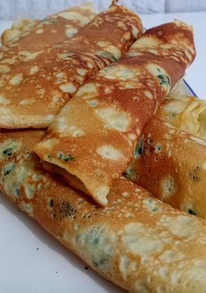 O poză a rețetei Clătite cu spanac.