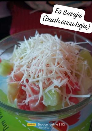 Foto resep Es Busuju (Buah Susu Keju)