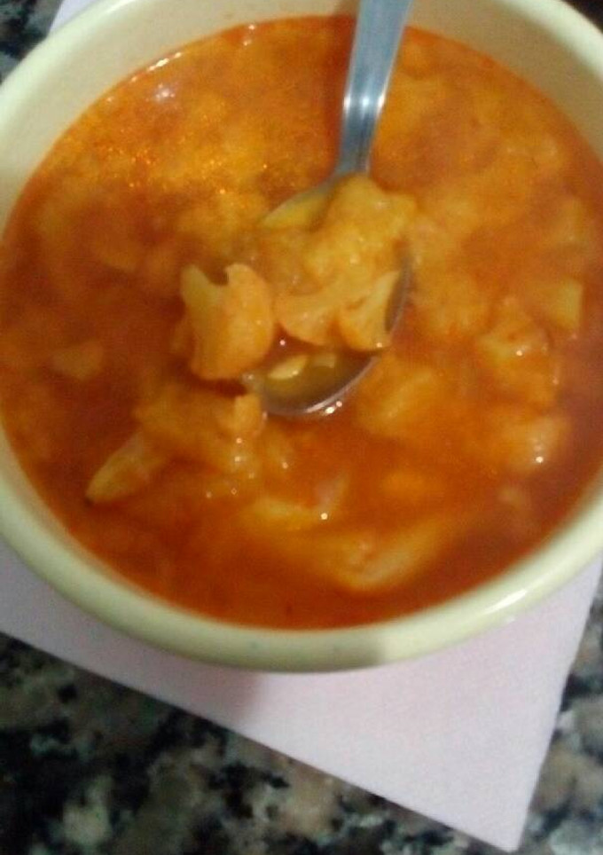 Una foto de Sopa de coliflor