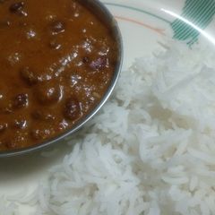 Rajma chaval A picture of Rajma chaval.