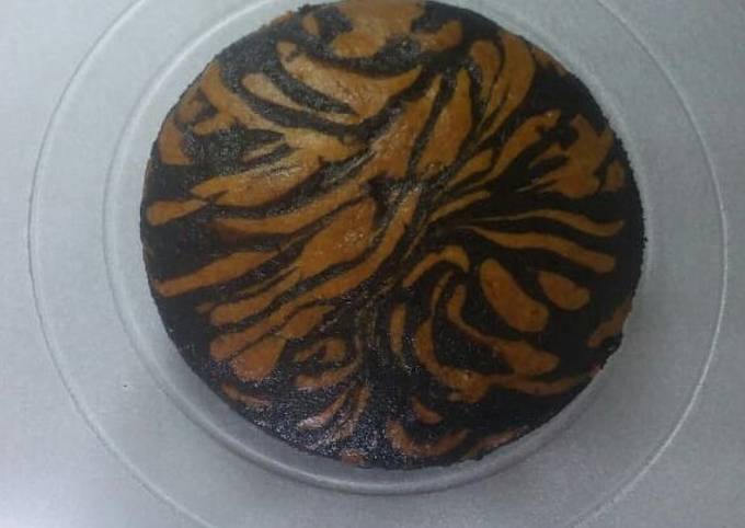 How to Make Any-night-of-the-week Eggless Zebra cake