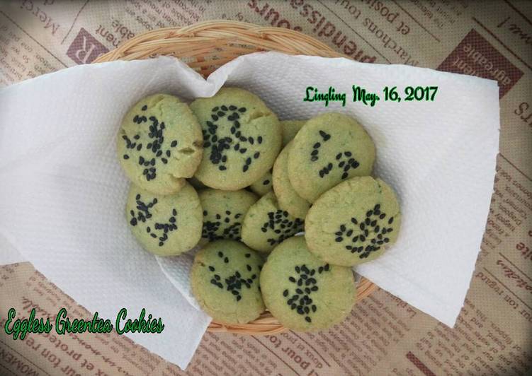 Eggles Greentea Cookies / kukis matcha tanpa telur