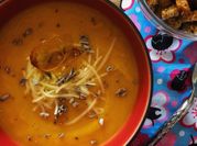A picture of cheddar soup