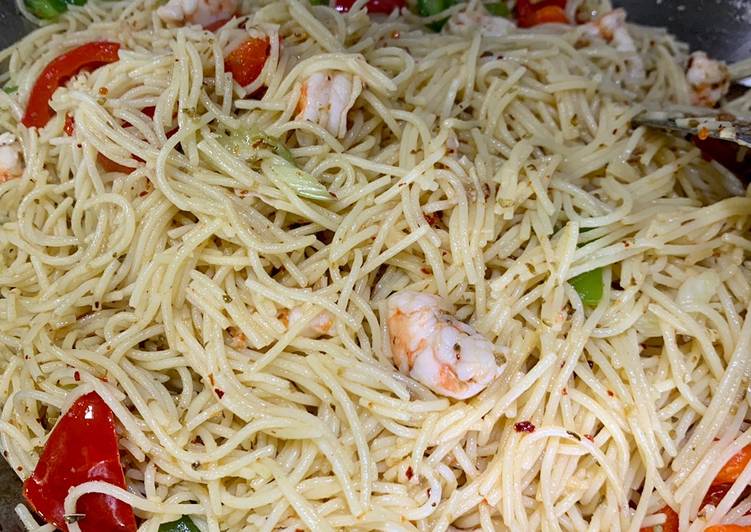 Resep Spaghetti Aglio Olio versi campak2, Bikin Ngiler