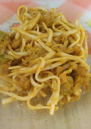 Una foto de Tallarines con Salsa de Zapallo