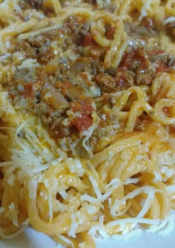 Una foto de Fideos de morrón