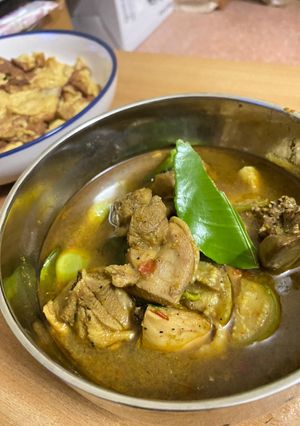 รูปของ แกงเผ็ดไก่กับมะเขือ