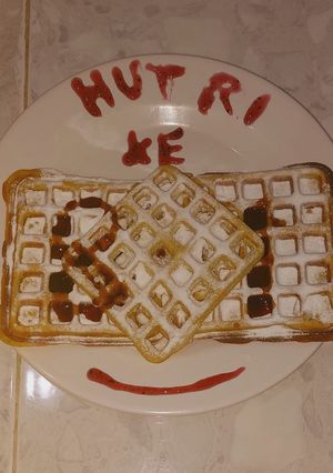 Foto resep Waffle Merah Putih