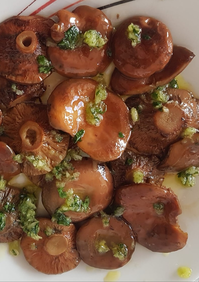 Una foto de Plato de Rovellons cómo los prepara mi amiga Roser