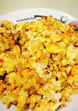 Foto resep Telur dadar orak-arik jagung