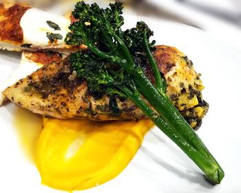 The New Way Cooking Recipe Sous Vide Stuffed Chicken Breast w Carrot Puree Practical Delicious