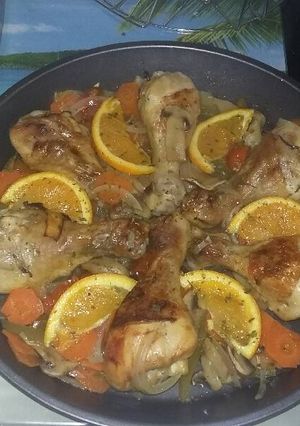 Una foto de Pollo a la naranja