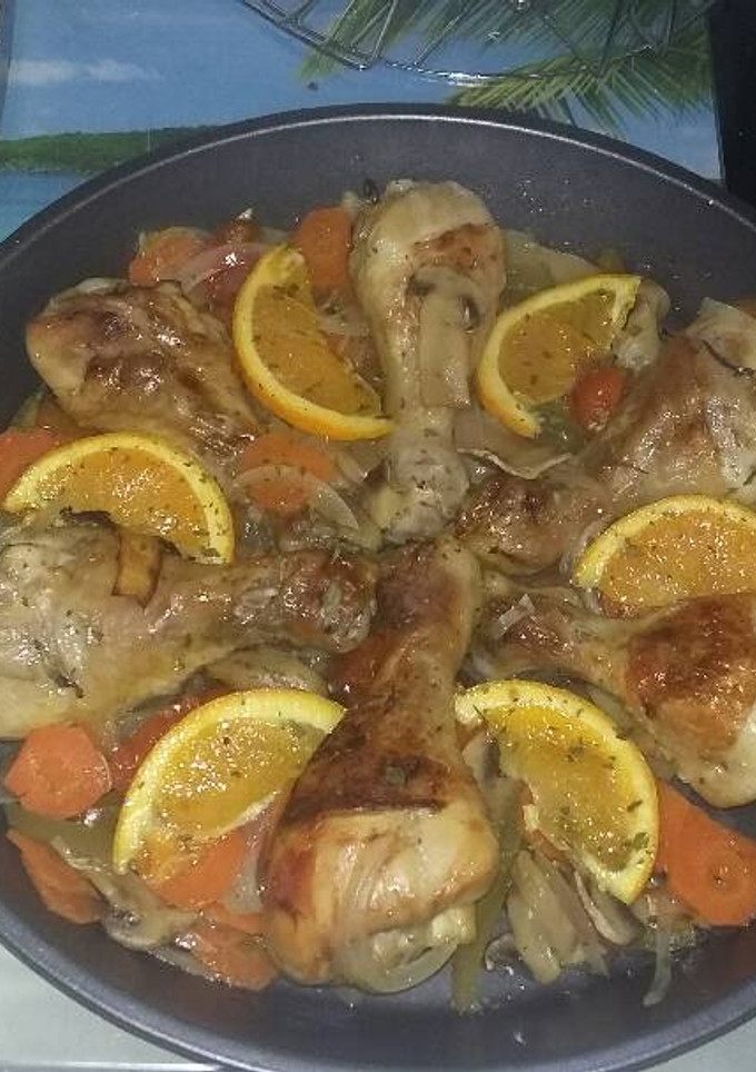 Una foto de Pollo a la naranja
