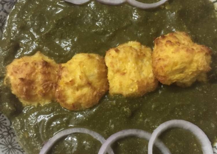 Recipe of Ultimate Kofta in spinach gravy