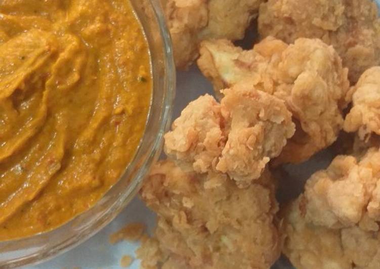 Simple Way to Make Homemade Chicken fried cauliflower with vegetable sauce