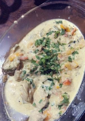 صورة لوصفة دجاج بالكريمه