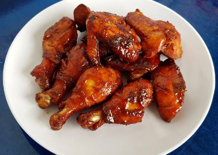 Spicy bbq chicken wings