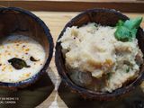 South Indian upma and dahi chutney