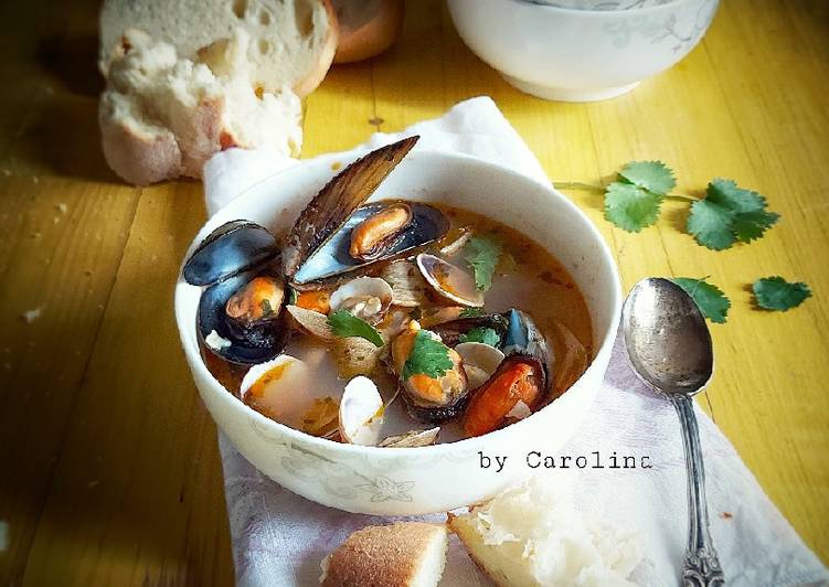 Resep Zuppa con Vongole || Clams Soup || Sup Kerang Anti Gagal