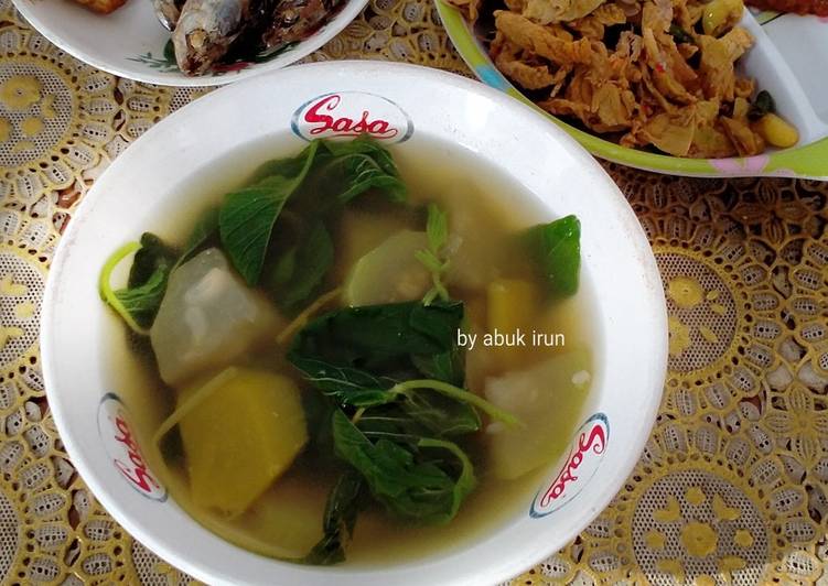 Resep Bening Bayam Labu Air Lezat